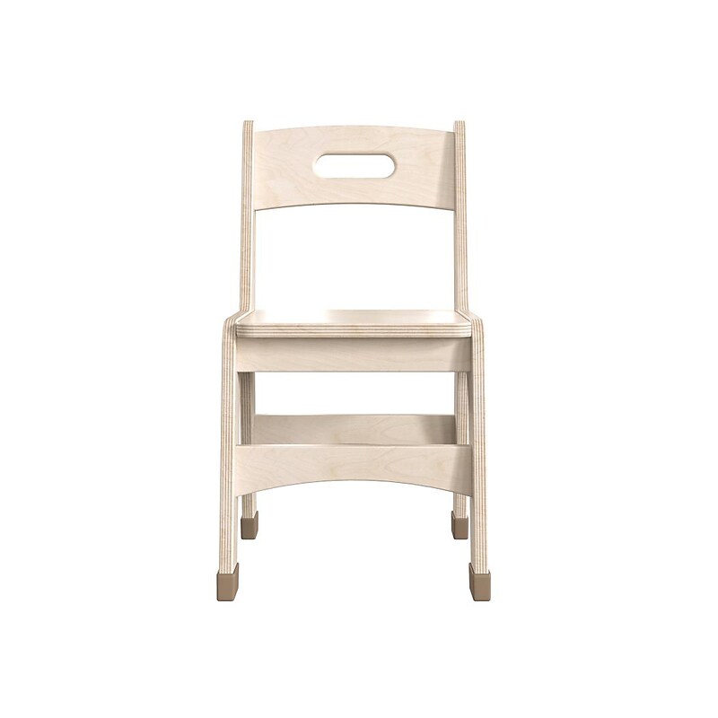 Flash Furniture Bright Beginnings Wooden Classroom Chair, Brown, 2 Pieces/Set (MK-KE24442-GG) image 1