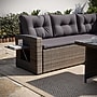 Flash Furniture Huck Indoor/Outdoor Conversation Set with Sofa and Dining Table, Gray (LTSSET02023GY)~#|#~6A4DB089-B68E-4232-88050654DAA17931_sc7