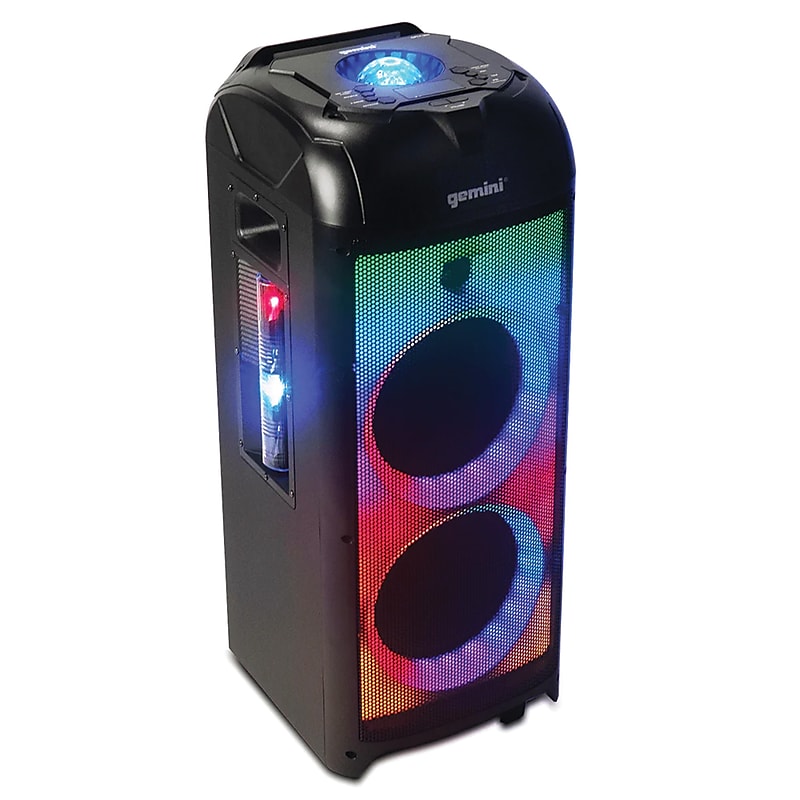 Gemni Sound 360° 1000W Portable Bluetooth Speaker w/ LED Party Lighting, Black (GPLT-360) image 1