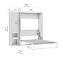 Bestar Avalon Full Murphy Bed and Storage Cabinet with Pull-Out Shelf (81W) - High-Gloss White~#|#~6A4E977F-A01D-405D-BDFC8ADFDE484E8A_sc7
