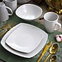 Elama Bishop Porcelain Soft Square Dinnerware Set, 16 Piece (937114772M)~#|#~6A509502-4DA7-4EF9-85F534473E986976_sc7