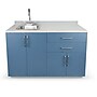 Viva Comfort 36.32'' H x 48" L Medical Cabinet with Left Sink, 4-Doors, 2-Drawers, Blueberry (902BASE48LSBL)~#|#~6A5A9BEA-6C6D-49CB-8EAAB9650003125E_sc7