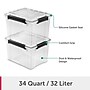 Sterilite 34 Quart Gasket Box with Lid, Plastic, Clear/Black, 4/Carton (39339004)~#|#~6A5B203A-2D01-4738-8E332728EAA83EE3_sc7