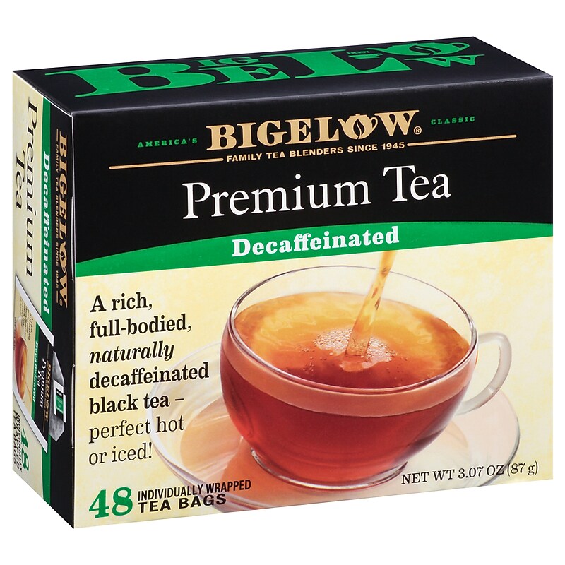 Bigelow Premium Decaf Black Tea, Decaffeinated Black Tea, 48 Tea Bags/Box (RCB00356) image 1