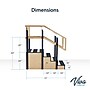 Viva Comfort Wood Physical Therapy Non-Slip 30" One-Sided Staircase with Safety Handles, 500 lb Capacity, Oak (ADIME906-03-30)~#|#~6A606F6E-5BA5-409D-B248820B33A05DB6_sc7