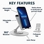 Uncaged Ergonomics 360° Swivel Rotating Adjustable Cell Phone Stand for Desk, Silver (SPS-SILVER)~#|#~6A61ED3F-A15F-4882-9CFAEA91B67151F9_sc7