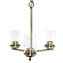 Lalia Home 3-Light 15" Classic Clear Glass and Metal Hanging LED Pendant Chandelier, Antique Brass (LHP-3012-AB)~#|#~6A61F3D1-B890-40DA-9BD809A2E318B18E_sc7
