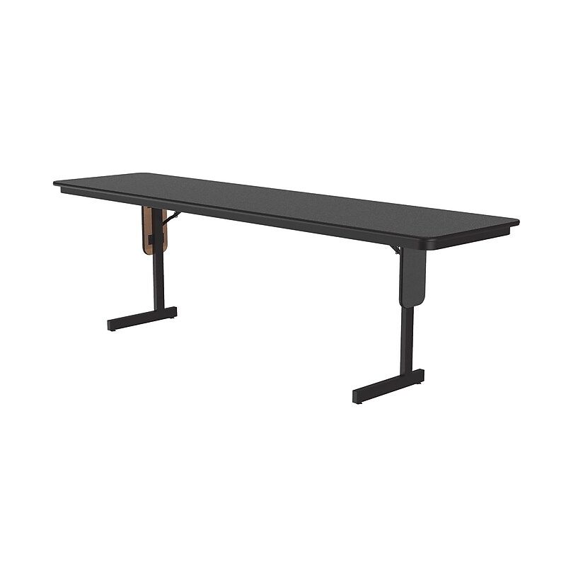 Correll 96"W x 24"D Training Room Table, Laminate, Black Granite (SP2496TF-07) image 1