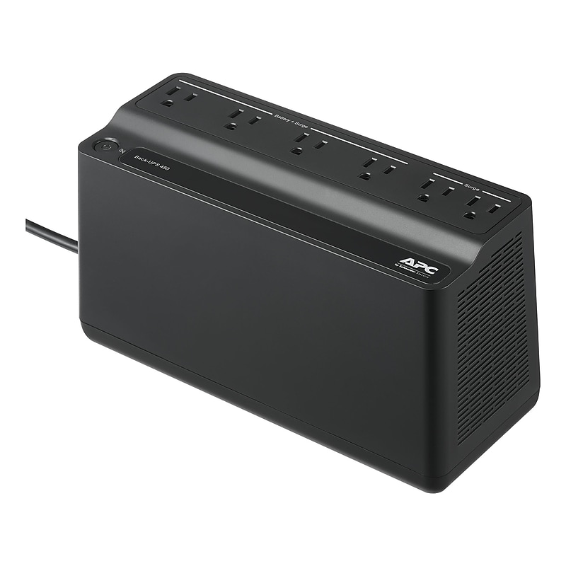 APC Back-UPS 450 450VA 6-Outlet Standby UPS, Black (BN450M) image 1