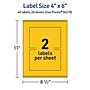 Avery Laser/Inkjet Rectangle Multipurpose Labels, 4" x 6", Bright Yellow, 40/Pack (94278)~#|#~6A6A0E05-1C3A-47FB-A30FE51CBE33ABAE_sc7