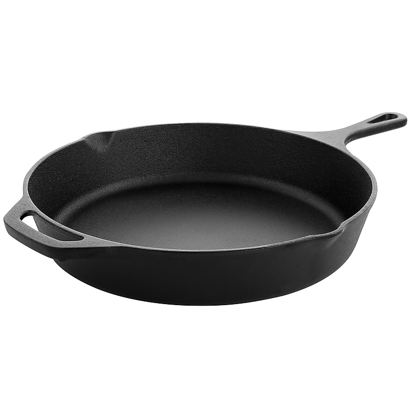 MegaChef Cast Iron 12" Frying Pan, Black (935117379M) image 1