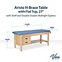 Aristo Wood H-Brace Physician Exam Table with Shelf, 2 Drawer Cabinet, Paper Cutter, Holder, 500lbs. Capacity, Blue~#|#~6A74AD5B-0F64-4C56-8384E4CC63FDBB47_sc7