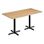 Flash Furniture Bennett Wooden Commercial Indoor Table, 60" x 30", Natural Top/Black Base (GSF3060NTT2222)~#|#~6A767774-D728-4A07-A8B93CCB21AEBBE5_sc7