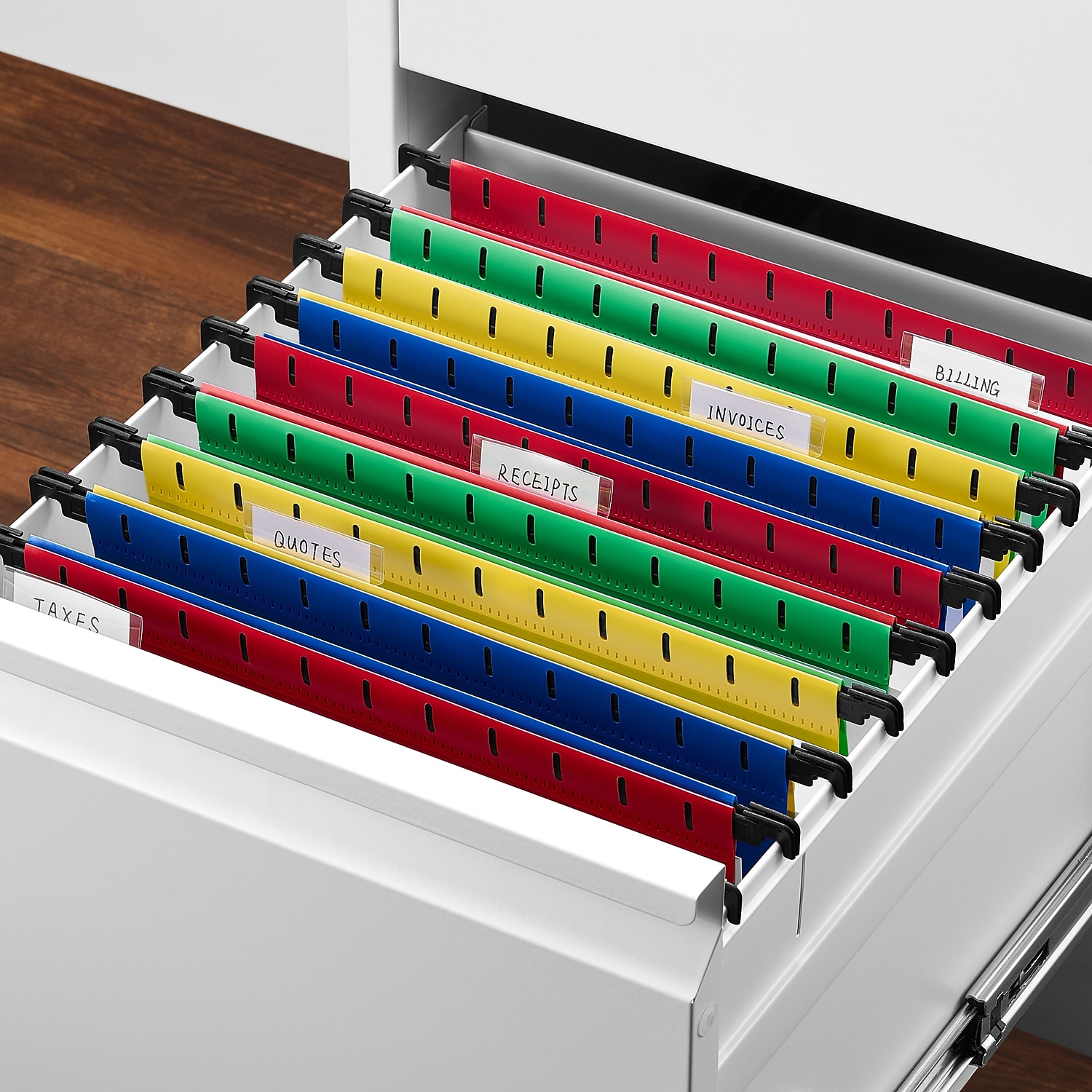 MyOfficeInnovations Poly Hanging File Folders 5-Tab Letter Size Assorted Colors - Bild 5 von 6