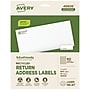 Avery EcoFriendly Laser/Inkjet Address Labels, 2/3" x 1-3/4", Matte White, 600 Labels/Pack (48806)~#|#~6A7FDC94-34F6-4F0E-B6E6D819FC401831_sc7
