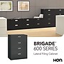 HON Brigade 600 Series 4-Drawer Lateral File Cabinet, Locking, Charcoal, Letter/Legal, 42"W (H694LS)~#|#~6A82BE7C-50D9-41ED-89EBC03E5032AA34_sc7