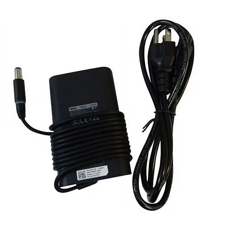 Dell 65W AC Adapter for Dell Inspiron and Chromebook Laptop, Black (3VT2F) image 1