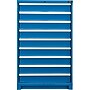 Global Industrial Modular Drawer Cabinet, 9 Drawers, w/Lock, 36"W x 24"D x 57"H, Blue~#|#~6A8C0D76-31B6-436E-90237B6F5B6B8182_sc7