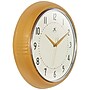 Infinity Instruments Round Retro Saffron Wall Clock, Aluminum, 15" (10940SY-15)~#|#~6A9320DE-0B24-40E8-B5159517C19AA039_sc7