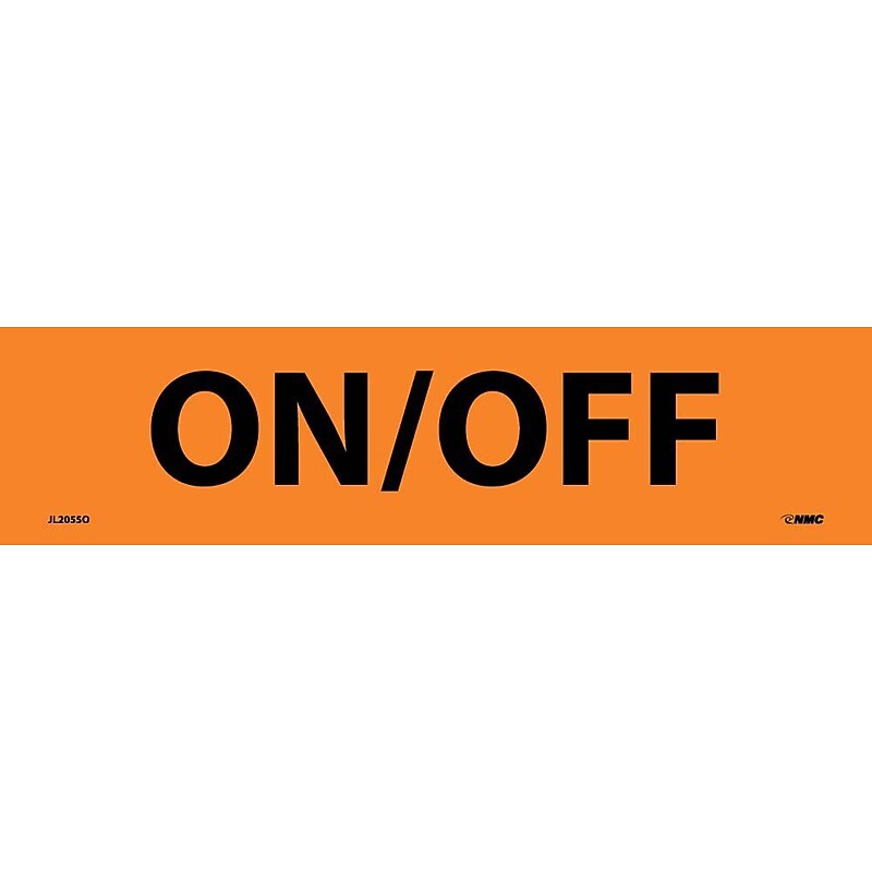 Electrical Markers; On/Off, 2.25X9, Adhesive Vinyl, 25/Pk image 1