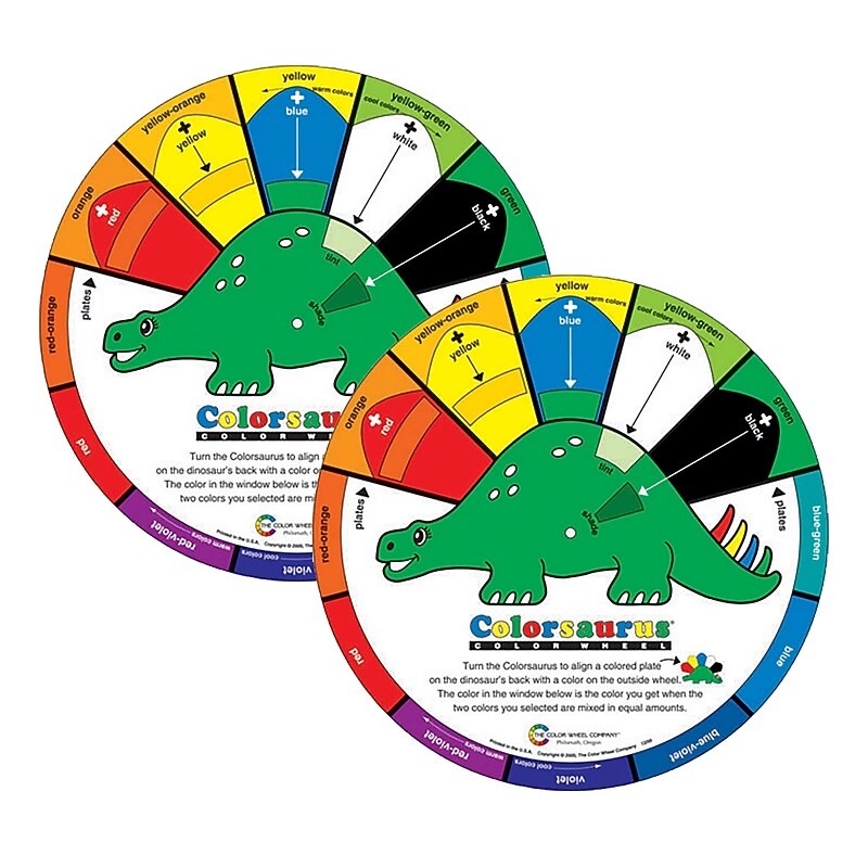 The Color Wheel Company Colorsaurus Children's Color Wheel, Multicolored, 2/Bundle (CWX3457-2) image 1