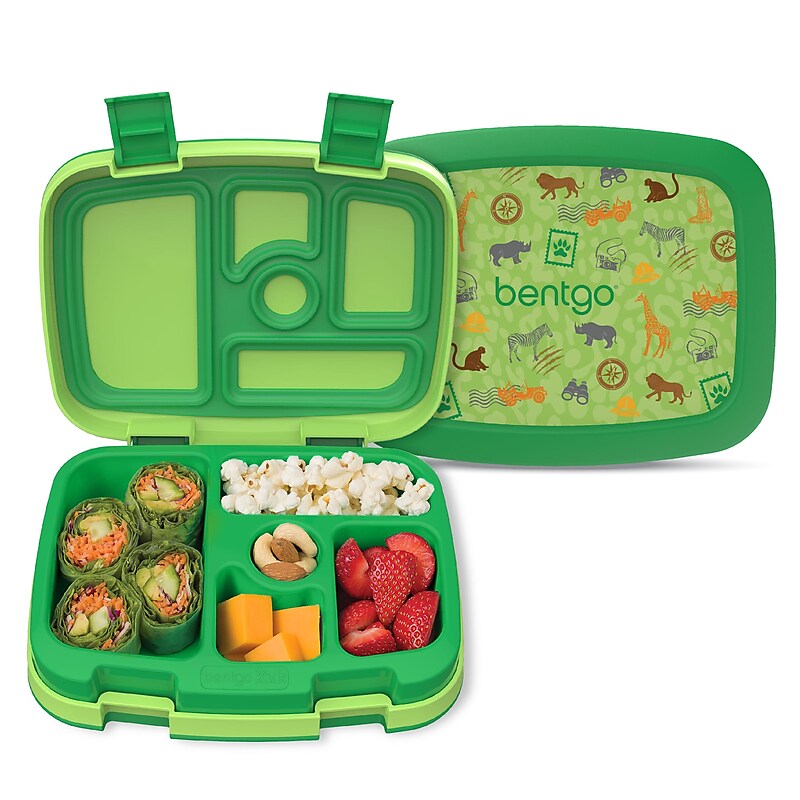 bentgo Kids Bento Box, 5-Compartment, Safari, 33.6 oz. (BGKDPT-SAF) image 1