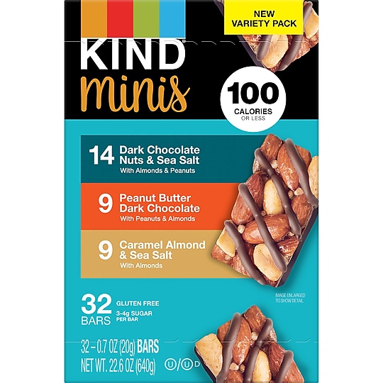 KIND Minis Gluten Free Nut Bar Variety Pack, 32 Bars/Box (220-00799)~#|#~6AA16963-19CB-4CD1-9D89A7C59DBE3351_sc7