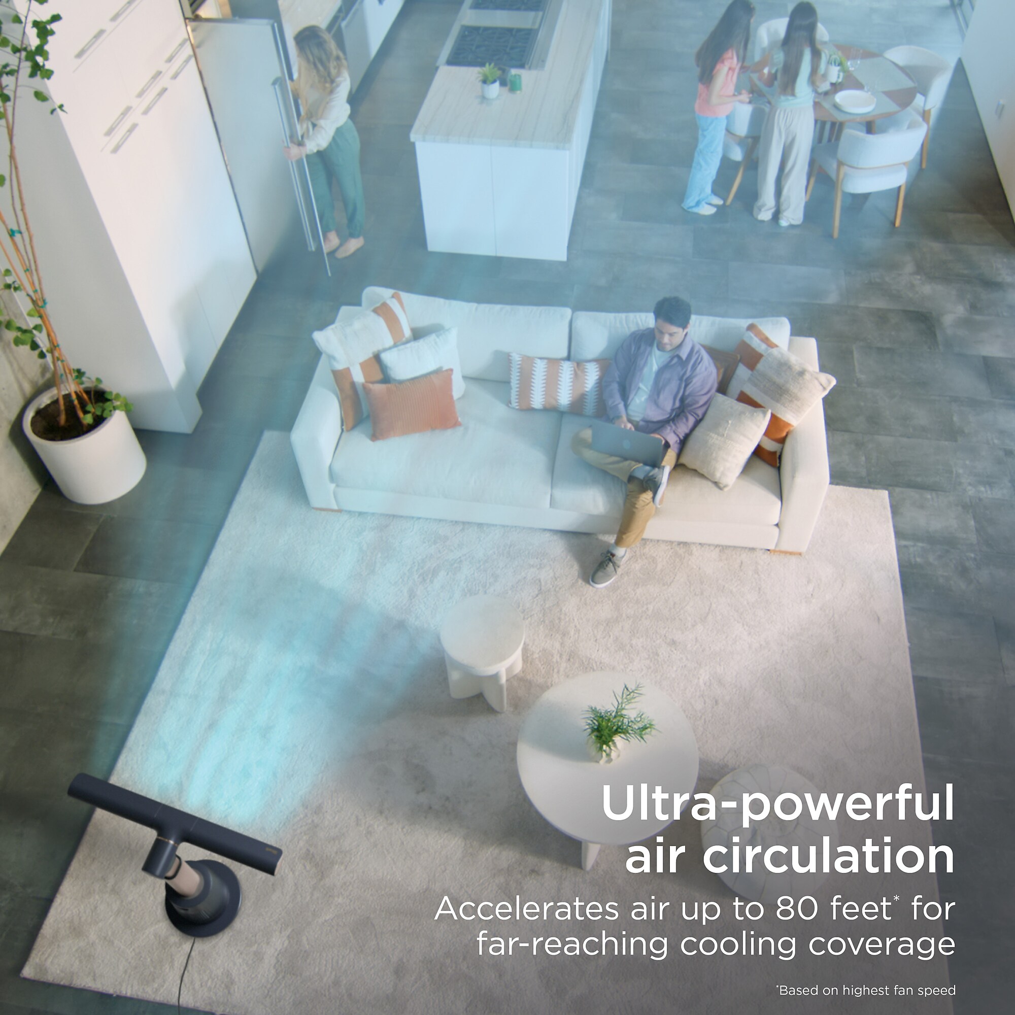 Shark TurboBlade Oscillating Floor Fan, 10 Speed, Charcoal (TF202S) Sansujyuku sansujyuku.com