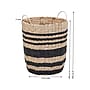 Household Essentials Multi Black Band Wicker Basket with Handles, Light Beige/Black (ML-6725)~#|#~6AA9DF42-0B5D-4921-9E5E39653A3EA6D4_sc7