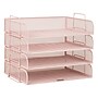 Mind Reader Metal Side Loading Stackable Letter Tray, Pink (DSTACK4-PNK)~#|#~6AAA7749-6E6E-42B1-A492797908F517C4_sc7
