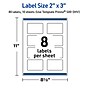 Avery Laser/Inkjet Rectangle Multipurpose Labels, 2" x 3", White, 80/Pack (S00-DHV)~#|#~6AAC233E-005F-4FEA-A2C7F75BC8B0C945_sc7