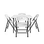 Cosco 36" Square Folding Table and Chairs, White, 5/Carton (37583WSP1E)~#|#~6AAC73DB-331E-46FD-886DBBAAFECEF3A9_sc7