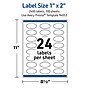 Avery Waterproof Oval Laser Multipurpose Labels, 1" x 2", White, 2400/Box (19479399183)~#|#~6AAFFCF0-814B-4F81-AF194F55D88CBF7F_sc7