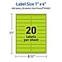 Avery Printable Rectangle Multipurpose Labels, 1" x 4", Bright Green, 400/Pack (94202)~#|#~6ABA63EF-E87C-4B9F-8F85407BA5718D8D_sc7