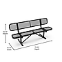 Flash Furniture Sigrid Steel 3-Seat Outdoor Bench, Black (SLFAG4HUT2H48LB)~#|#~6ABBD9AF-50A7-4CE3-B9BA0D296AE4C8E4_sc7