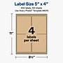 Avery Rectangle Laser/Inkjet Multipurpose Labels, Kraft Brown, 4 Labels/Sheet, 100 Sheets/Pack (19479311154)~#|#~6AC05D33-867E-47A5-A5131737CA0CCA42_sc7