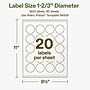 Avery Hemp Round Laser/Inkjet Multipurpose Labels, 1-2/3" Dia, Off-White (1600/Box)~#|#~6AC79D61-B6E9-4253-A42C7028ECA1B7F0_sc7