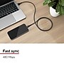 Staples TECH Micro USB to USB-A Charging Cable, 3.3 ft., Black (ST62327)~#|#~6AD06852-9875-4EB8-8FA7DC8ED4D8A83B_sc7