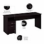 Bush Furniture Cabot 72"W Computer Desk with Drawers, Espresso Oak (WC31872)~#|#~6AD14E09-610F-4B97-80431E5725912706_sc7