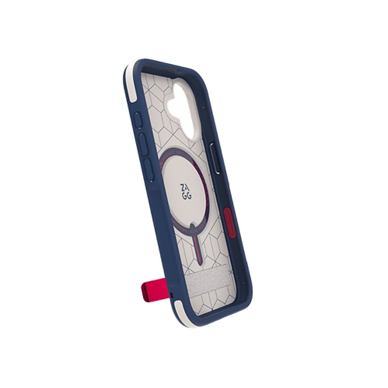 Zagg Sedona Snap with Kickstand MagSafe Phone Case for Apple iPhone 17, Shock Absorbing Bumpers, Red/Light/Blue (702319136) image 1