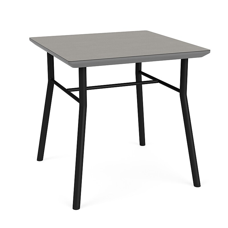 Lesro Chat 20"W x 20"D Laminate End Table, Sarum Twill/Black (CX0620.SBK.TST) image 1