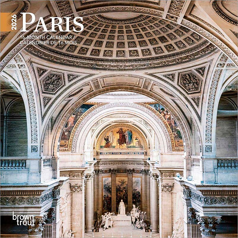 2026 BrownTrout Paris 7" x 7" Monthly Wall Calendar (9798330705078) image 1