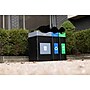 Commercial Zone Avante Series Polyethylene Triple-Stream Trash, Recycling and Compost Center, 115 Gallon, Black (787304MSA)~#|#~6AD5C706-2C7D-48F6-8B9B7F5579E0C2CD_sc7