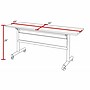 Regency Kobe Flip Top 48"W x 24"D Rectangular Training Room Table, Laminate, With Wheels, Neo Walnut (MKFTM4824NW)~#|#~6ADAC609-16FF-4AA1-99DB68AB51E2F8A2_sc7