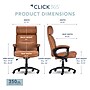 Click365 Classic Ergonomic Bonded Leather Executive Big & Tall Chair, 350 lb. Capacity, Cognac (CCHR10023A)~#|#~6ADD80F4-9298-4EA3-8D54B51770C84948_sc7