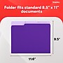 Staples File Folders, 1/3-Cut Tab, Letter Size, Purple, 24/Pack (ST13845-CC)~#|#~6ADFA635-62D0-47C6-822758CCB9396917_sc7