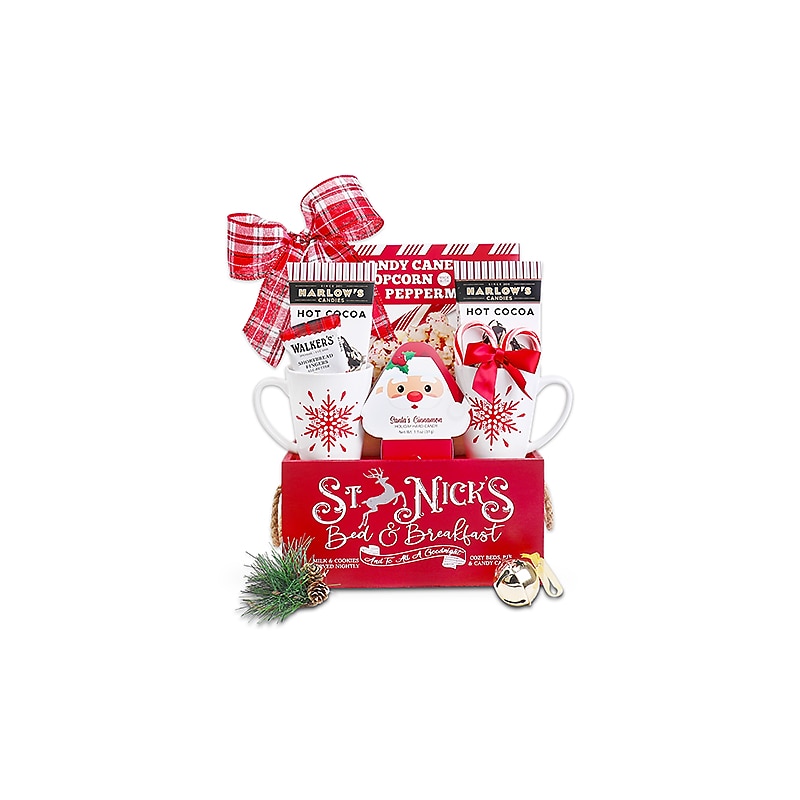 Alder Creek St Nick's Bed & Breakfast Red Crate Gift Basket (FG04167-1PK) image 1