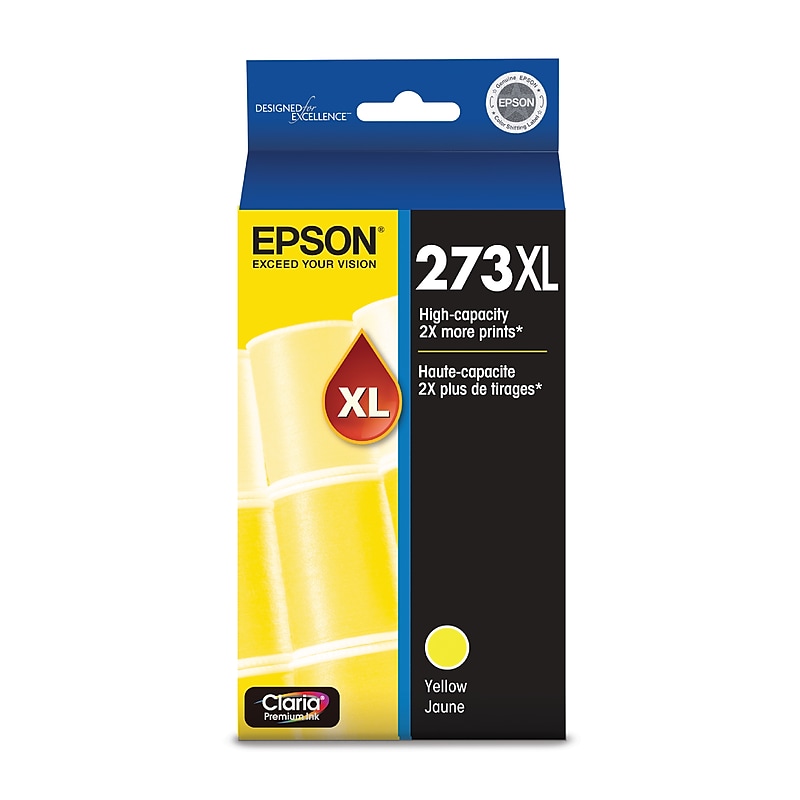 Epson T273XL Yellow Ink Cartridge, High Yield (T273XL420-S) image 1