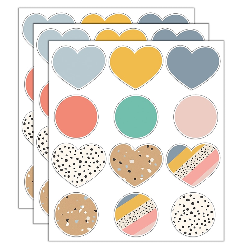 Carson Dellosa Education We Belong Hearts & Dots Cut-Outs, 36/Pack, 3 Packs/Bundle (CD-120646-3) image 1