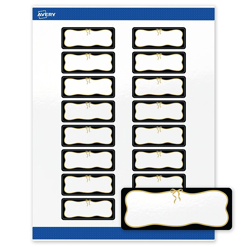 Avery Rectangle Laser/Inkjet Multipurpose Labels, 1" x 2-5/8", White, 160/Pack (19479370855) image 1